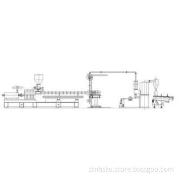 Under Water Plastic Pelletizer Machine With Parallel Extrud